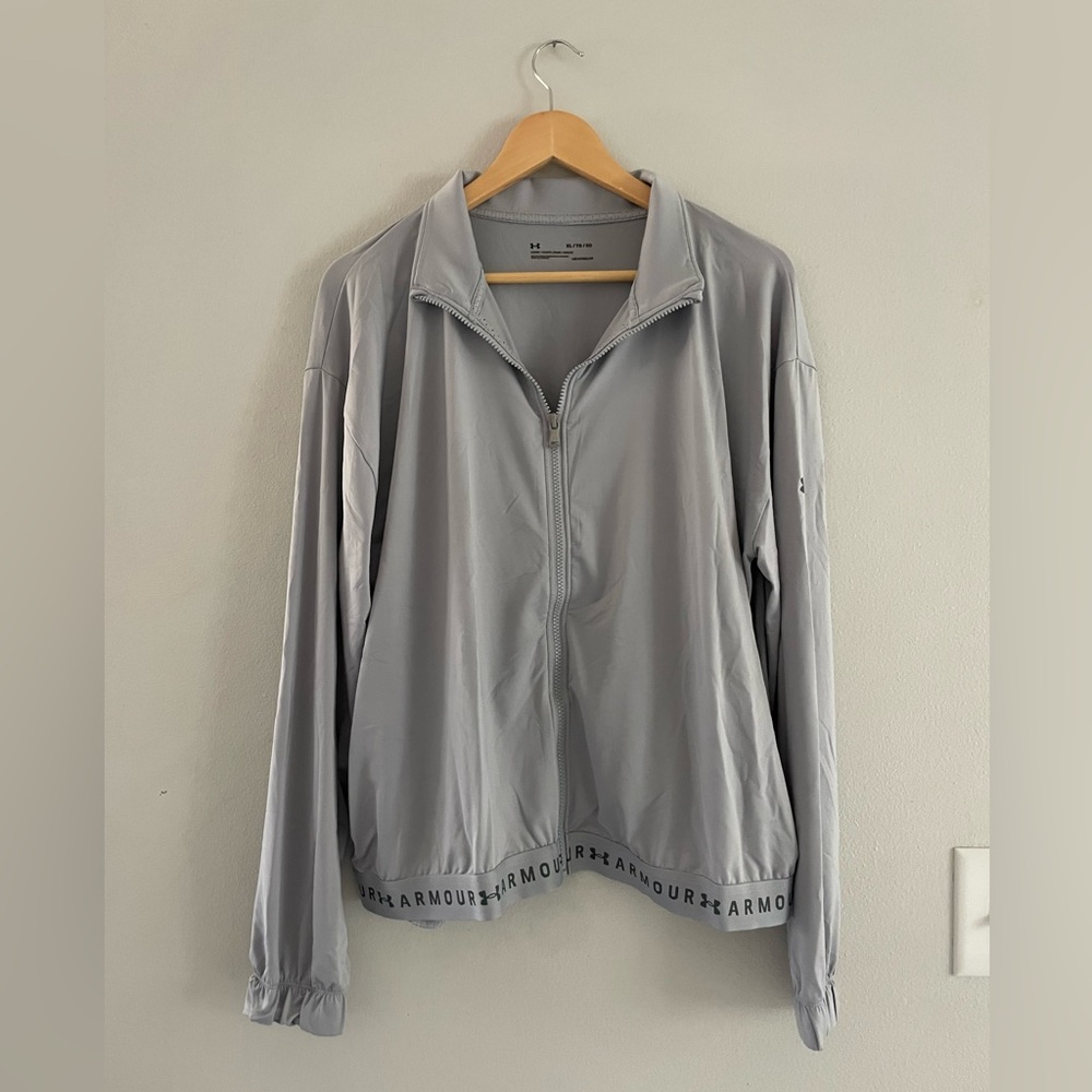 Under Armour Light Gray Zip Up Jacket